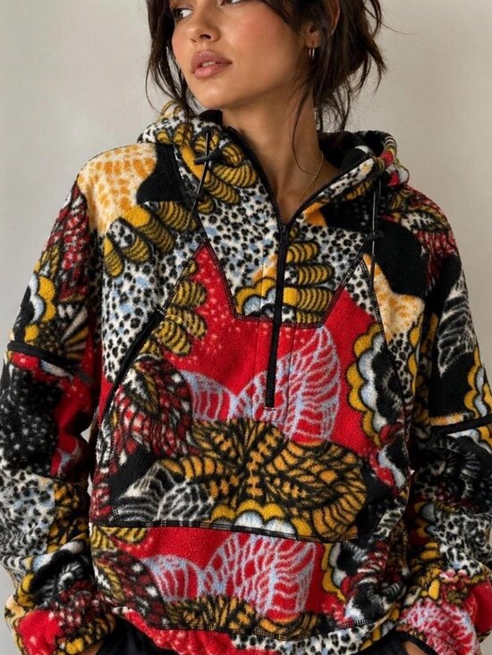 FP Movement by Free People Jackets & Blazers - Free People Movement Wild And Free Printed Fleece Pullover NEW Size Small